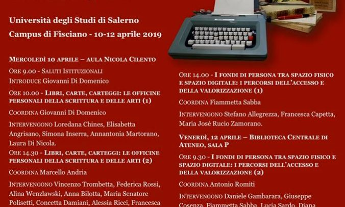 Convegno UNISA 10-12 aprile 2019